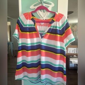 crown & ivy Multicolor Striped Blouse